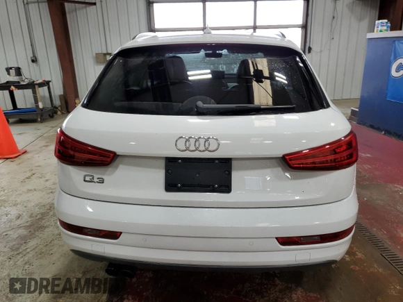 2017 Audi Q3 Premium with VIN WA1BCCFS5HR015606, listed as a Copart auction lot 80435874 with 111,172 mi miles and Salvage Title. Bid and sale history available at carsss.com. Image 6.