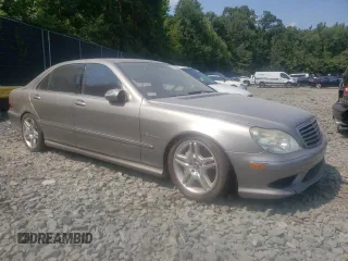 2005 Mercedes-Benz S 55 AMG with VIN WDBNG74J15A454738, listed as a Copart auction lot 64935874 with Not Provided miles and Salvage Title. Bid and sale history available at DreamBid. Image 4.