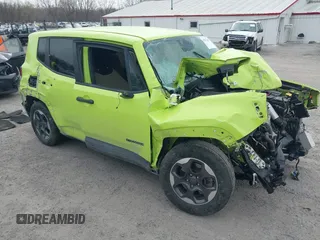 2017 Jeep Renegade Sport with VIN ZACCJAAH6HPG09555, listed as a IAAI auction lot 41933847 with 100,332 mi miles and . Bid and sale history available at DreamBid. Image 1.