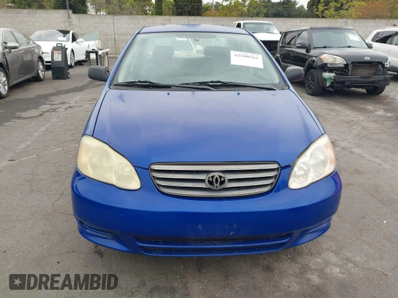 2003 Toyota Corolla CE with VIN 1NXBR32E73Z040044, listed as a IAAI auction lot 42100562 with 167,763 mi miles and . Bid and sale history available at DreamBid. Image 12.