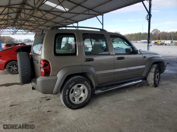 2007 Jeep Liberty Sport with VIN 1J4GK48K17W516682, listed as a Copart auction lot 85745854 with 141,113 mi miles and Salvage Title. Bid and sale history available at carsss.com. Image 3.