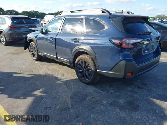 2025 Subaru Outback Onyx Edition with VIN 4S4BTALC1S3180047, listed as a IAAI auction lot 41516600 with 536 mi miles. Bid and sale history available at carsss.com. Image 3.
