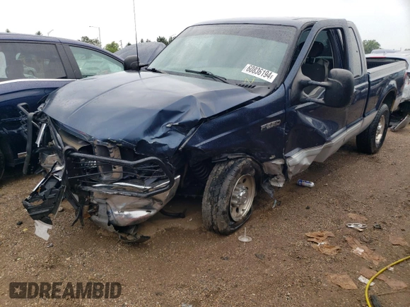 2002 Ford F-250 XL z VIN 1FTNX20L32EC44304, wystawiony jako Copart lot #60836194 z przebiegiem Nie podano mil oraz Szkoda całkowita • Salvage title. Historia ofert i sprzedaży dostępna na DreamBid. Obrazek 1.