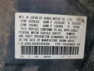 2005 Acura TSX with VIN JH4CL96845C006488, listed as a Copart auction lot 64726045 with 195,735 mi miles and Salvage title. Bid and sale history available at DreamBid. Image 12.