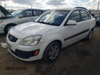2007 Kia Rio LX with VIN KNADE123976187291, listed as a Copart auction lot 74561344 with 166,583 mi miles and Salvage Title. Bid and sale history available at carsss.com. Image 1.