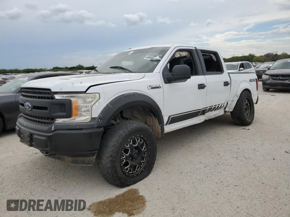 2018 Ford F-150 XL with VIN 1FTEW1EB4JKE30091, listed as a Copart auction lot 69098894 with 165,622 mi miles and Salvage Title. Bid and sale history available at carsss.com. Image 1.