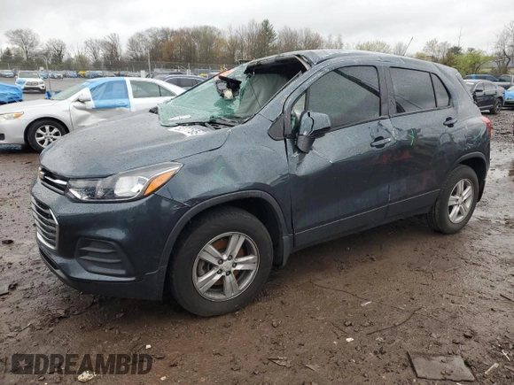 2021 Chevrolet Trax LS with VIN KL7CJNSB1MB347897, listed as a Copart auction lot 52775545 with 37,542 mi miles and Salvage Title. Bid and sale history available at carsss.com. Image 1.
