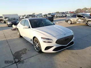 2022 Genesis G70 2.0T with VIN KMTG34TA7NU103693, listed as a Copart auction lot 73323644 with 10,901 mi miles and Salvage Title. Bid and sale history available at carsss.com. Image 14.