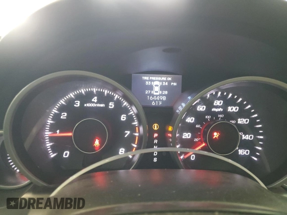 2012 Acura TL Tech Auto with VIN 19UUA9F5XCA004286, listed as a Copart auction lot 52723415 with 164,498 mi miles and Salvage Title. Bid and sale history available at carsss.com. Image 9.