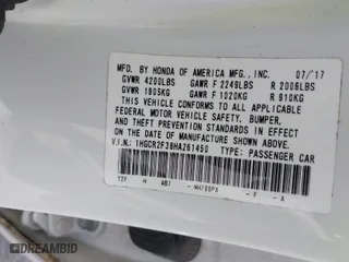 2017 Honda Accord Sedan LX with VIN 1HGCR2F38HA261450, listed as a IAAI auction lot 41871357 with 78,424 mi miles. Bid and sale history available at carsss.com. Image 9.