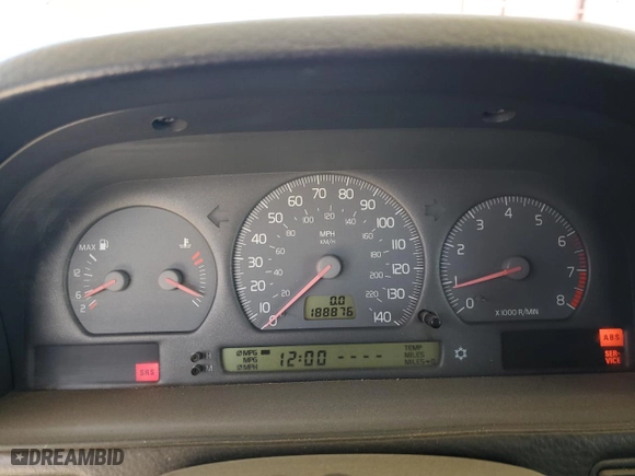 2003 Volvo C70 with VIN YV1NC63D53J036094, listed as a Copart auction lot 76827604 with 188,876 mi miles and Salvage Title. Bid and sale history available at carsss.com. Image 9.