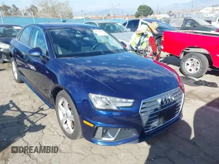 2019 Audi A4 Premium with VIN WAUDNAF44KN006633, listed as a IAAI auction lot 41572474 with 70,937 mi miles and . Bid and sale history available at DreamBid. Image 1.