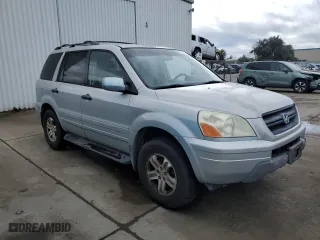 2003 Honda Pilot EX with VIN 2HKYF18563H511761, listed as a Copart auction lot 49004995 with 0 mi miles and Salvage Title. Bid and sale history available at carsss.com. Image 4.