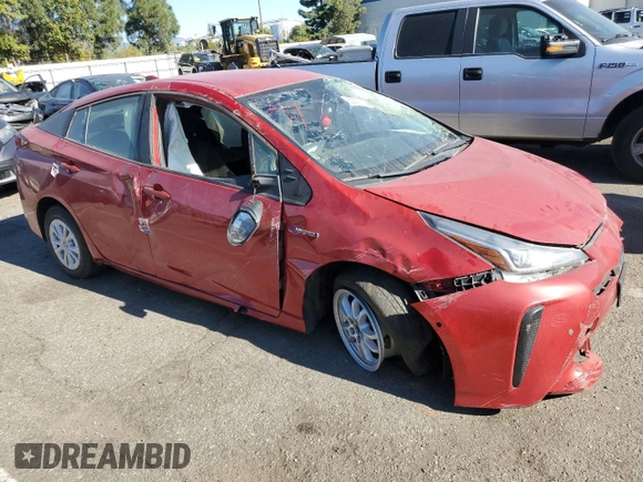 2021 Toyota Prius L Eco with VIN JTDKAMFUXM3148409, listed as a Copart auction lot 83393084 with 72,241 mi miles and Clean Title. Bid and sale history available at carsss.com. Image 4.