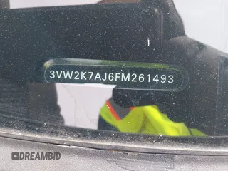 2015 Volkswagen Jetta S с VIN 3VW2K7AJ6FM261493, выставлен на аукционе IAAI как лот 41691294 с пробегом 161 403 миль миль и . История ставок и продаж доступна на DreamBid. Изображение 9.