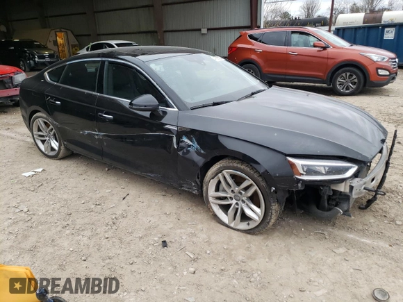 2019 Audi A5 Sportback Premium with VIN WAUANCF58KA056255, listed as a Copart auction lot 41666253 with 50,484 mi miles. Bid and sale history available at carsss.com. Image 4.