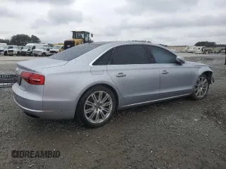 2015 Audi A8 L 4.0T with VIN WAU32AFD2FN019083, listed as a Copart auction lot 45976045 with 83,724 mi miles and Salvage Title. Bid and sale history available at carsss.com. Image 3.
