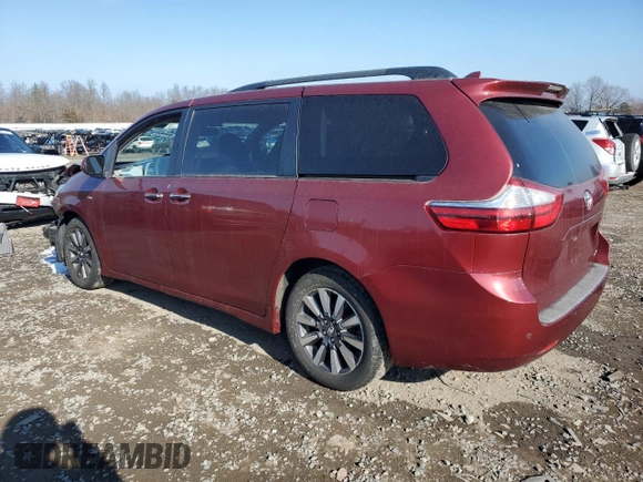 2018 Toyota Sienna XLE with VIN 5TDDZ3DC5JS190227, listed as a Copart auction lot 88759005 with 102,442 mi miles and Salvage Title. Bid and sale history available at carsss.com. Image 2.