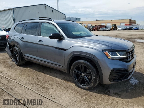 2023 Volkswagen Atlas SEL R-Line Black with VIN 1V2SR2CA3PC540190, listed as a Copart auction lot 58972075 with 63,733 mi miles and Clean title. Bid and sale history available at DreamBid. Image 4.