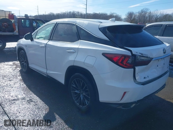 2017 Lexus RX with VIN 2T2BZMCA4HC054392, listed as a IAAI auction lot 41534296 with 138,663 mi miles. Bid and sale history available at carsss.com. Image 3.