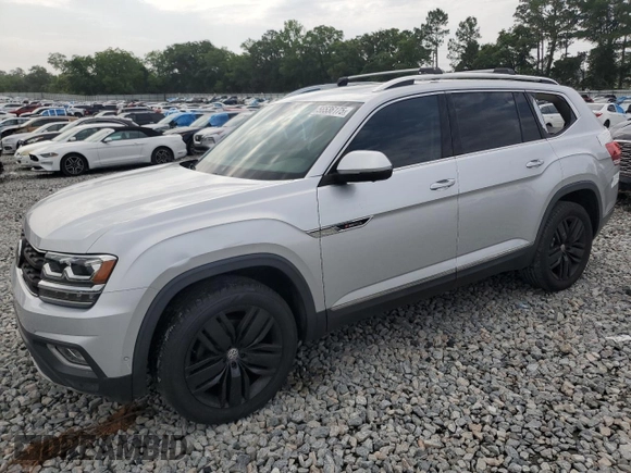 2018 Volkswagen Atlas SEL Premium with VIN 1V2NR2CAXJC589357, listed as a Copart auction lot 56536175 with 69,543 mi miles and Salvage title. Bid and sale history available at DreamBid. Image 1.