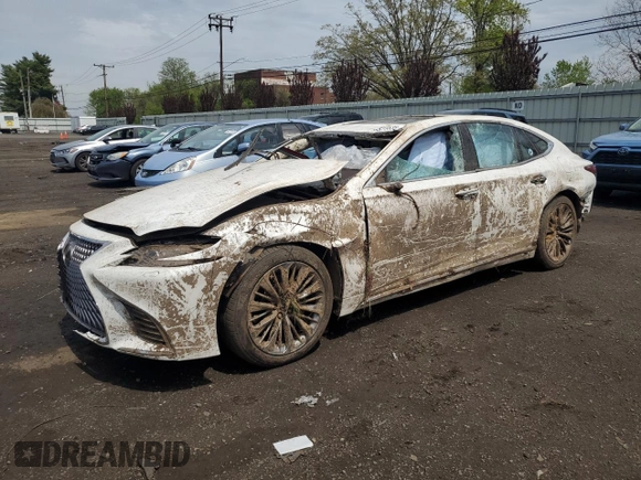 2018 Lexus LS 500 with VIN JTHC51FF8J5004560, listed as a Copart auction lot 55219535 with Not Provided miles and Salvage Title. Bid and sale history available at DreamBid. Image 1.