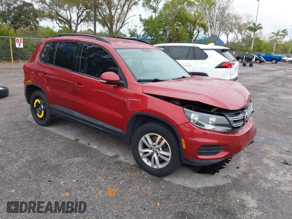 2015 Volkswagen Tiguan R-Line with VIN WVGAV7AXXFW106001, listed as a IAAI auction lot 41652896 with 131,031 mi miles and . Bid and sale history available at DreamBid. Image 1.