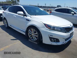 2014 Kia Optima SXL Turbo with VIN 5XXGR4A62EG279309, listed as a IAAI auction lot 42151856 with 125,025 mi miles and . Bid and sale history available at DreamBid. Image 1.