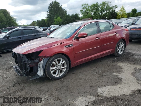 2013 Kia Optima EX z VIN 5XXGN4A72DG245695, wystawiony jako Copart lot #57225035 z przebiegiem 80 005 mil mil oraz Szkoda całkowita • Salvage title. Historia ofert i sprzedaży dostępna na DreamBid. Obrazek 1.