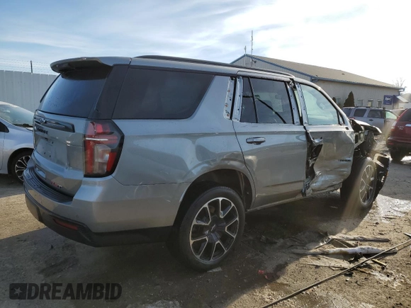2023 Chevrolet Tahoe RST with VIN 1GNSKRKD4PR232976, listed as a Copart auction lot 87822015 with 58,484 mi miles and Salvage title. Bid and sale history available at DreamBid. Image 3.