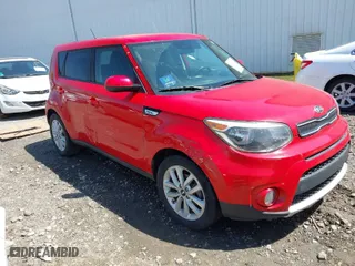 2018 Kia Soul + with VIN KNDJP3A53J7612357, listed as a IAAI auction lot 41994031 with 147,353 mi miles. Bid and sale history available at carsss.com. Image 1.