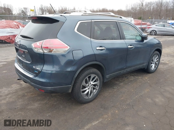 2014 Nissan Rogue S with VIN 5N1AT2MV1EC795008, listed as a IAAI auction lot 41723073 with 93,662 mi miles. Bid and sale history available at carsss.com. Image 4.
