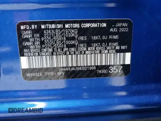 2022 Mitsubishi Outlander Sport ES with VIN JA4ARUAU5NU021908, listed as a Copart auction lot 71338954 with 2,241 mi miles and Salvage Title. Bid and sale history available at carsss.com. Image 13.