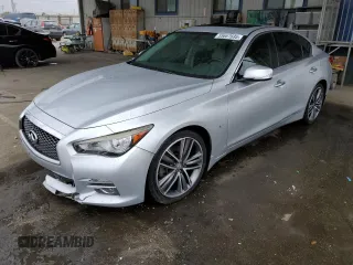 2015 Infiniti Q50 Premium z VIN JN1BV7AP1FM346979, wystawiony jako Copart lot #55667695 z przebiegiem 117 907 mil mil oraz Szkoda całkowita • Salvage title. Historia ofert i sprzedaży dostępna na DreamBid. Obrazek 1.