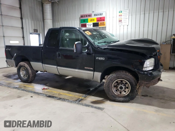 2003 Ford Super Duty F-250 XL with VIN 1FTNX21P33EC45388, listed as a Copart auction lot 48055425 with 0 mi miles and Salvage Title. Bid and sale history available at carsss.com. Image 4.