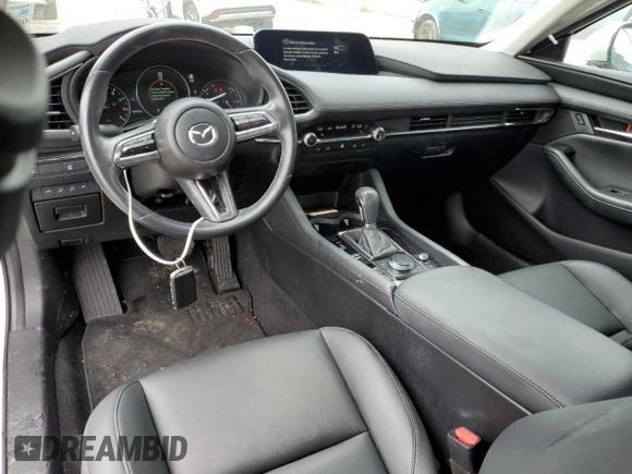 2023 Mazda 3 S Carbon Edition with VIN 3MZBPACM2PM370458, listed as a Copart auction lot 82400504 with 24,460 mi miles and Salvage title. Bid and sale history available at DreamBid. Image 8.