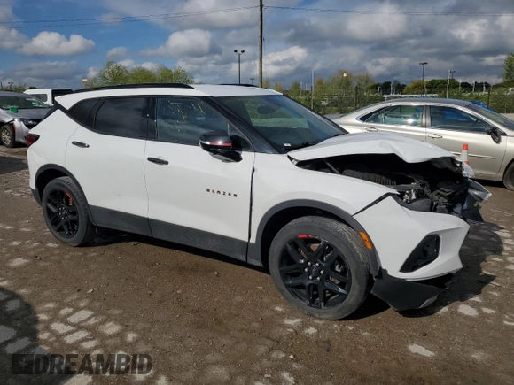 2022 Chevrolet Blazer LT with VIN 3GNKBCR44NS134043, listed as a Copart auction lot 55681025 with 61,590 mi miles and Salvage title. Bid and sale history available at DreamBid. Image 4.