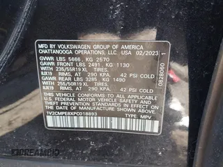 2023 Volkswagen ID.4 Pro with VIN 1V2CMPE8XPC018893, listed as a IAAI auction lot 41694083 with 31,875 mi miles and . Bid and sale history available at DreamBid. Image 9.