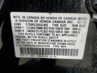 2010 Acura MDX Technology Pkg with VIN 2HNYD2H65AH529544, listed as a Copart auction lot 55494205 with 195,830 mi miles and Clean Title. Bid and sale history available at carsss.com. Image 13.