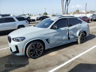 2023 BMW X4 M with VIN 5YM23EC08P9S82734, listed as a Copart auction lot 53445774 with 0 mi miles and Salvage Title. Bid and sale history available at carsss.com. Image 1.