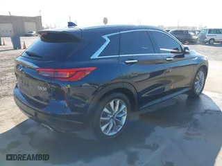 2021 Infiniti QX50 LUXE with VIN 3PCAJ5BB1MF119650, listed as a IAAI auction lot 41856455 with 64,674 mi miles. Bid and sale history available at carsss.com. Image 4.