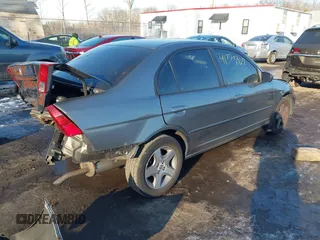 2004 Honda Civic EX with VIN 2HGES26814H604992, listed as a IAAI auction lot 41373327 with 97,545 mi miles. Bid and sale history available at carsss.com. Image 4.