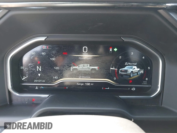 2024 GMC Sierra 1500 AT4 with VIN 1GTUUEE81RZ291215, listed as a IAAI auction lot 42029622 with 25,131 mi miles and . Bid and sale history available at DreamBid. Image 7.