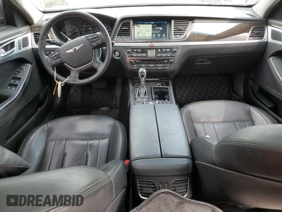 2017 Genesis G80 3.8L with VIN KMHGN4JE0HU201432, listed as a Copart auction lot 59471454 with 90,751 mi miles and Salvage Title. Bid and sale history available at carsss.com. Image 8.
