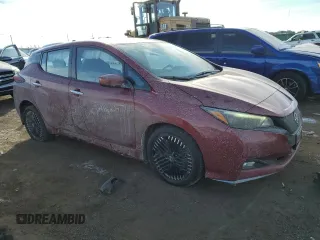 2025 Nissan LEAF SV Plus with VIN 1N4CZ1CV1SC566322, listed as a Copart auction lot 42571785 with 699 mi miles and Salvage Title. Bid and sale history available at carsss.com. Image 4.