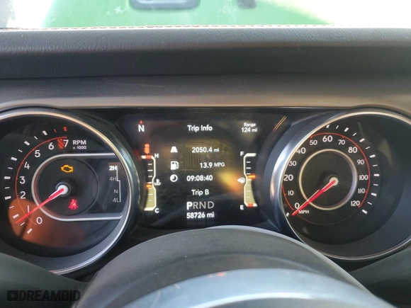 2019 Jeep Wrangler Unlimited Rubicon with VIN 1C4HJXFG9KW568065, listed as a Copart auction lot 72718884 with 58,726 mi miles and Salvage Title. Bid and sale history available at carsss.com. Image 9.