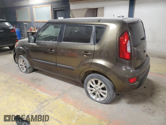 2012 Kia Soul + with VIN KNDJT2A61C7375496, listed as a Copart auction lot 42179025 with 124,004 mi miles and Non Repairable. Bid and sale history available at carsss.com. Image 2.