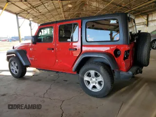 2018 Jeep Wrangler Unlimited Sport z VIN 1C4HJXDN8JW206681, wystawiony jako Copart lot #49619615 z przebiegiem 74 949 mil mil oraz Szkoda całkowita • Salvage title. Historia ofert i sprzedaży dostępna na DreamBid. Obrazek 2.