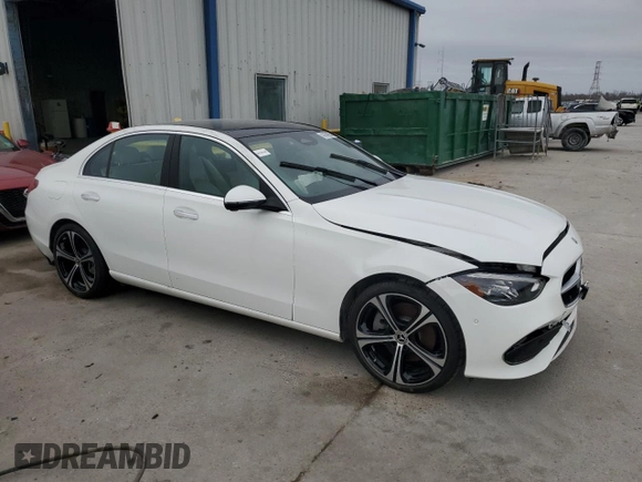 2024 Mercedes-Benz C 300 with VIN W1KAF4GB8RR164810, listed as a Copart auction lot 41474685 with 7,952 mi miles and Salvage Title. Bid and sale history available at DreamBid. Image 4.