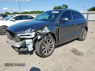 2018 Audi Q3 Premium Plus with VIN WA1HCCFS4JR009246, listed as a Copart auction lot 60163305 with 90,451 mi miles and Salvage title. Bid and sale history available at DreamBid. Image 1.